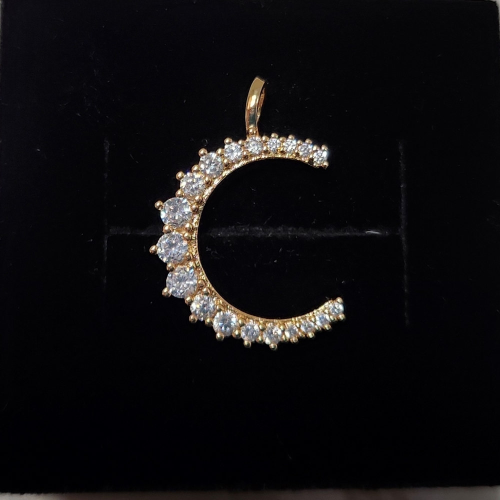 New Diamond "C" Gold Plated Pendant